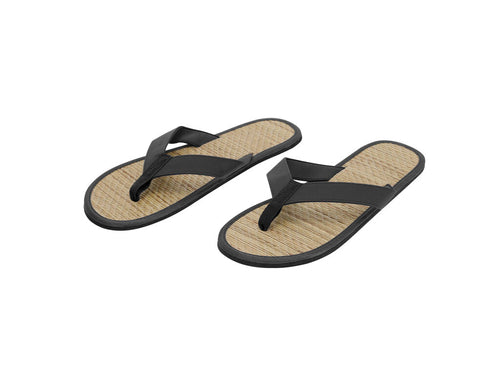 Ein Paar Flip-Flops mit Strohsurface, PU-Riemen und EVA-Sohle - Sirgu Personalisiert