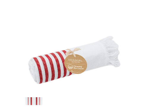 Weicher Pareo-Handtuch von 3000 g/m², gefertigt aus einer Kombination aus recycelter Baumwolle und SEAQUAL-Recycling-Polyester - Mundry Personalisiert