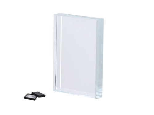 Elegante Glasplatte, mit anspruchsvollem rechteckigen Design, ideal für Lasergravur - Checken Personalisiert