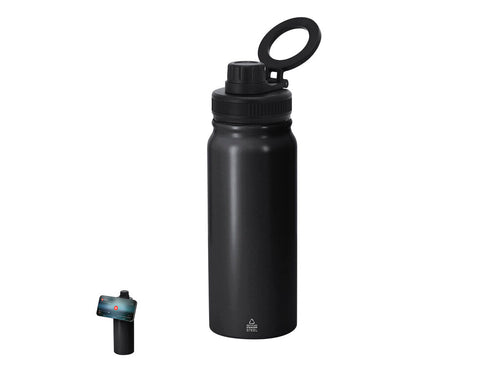 Thermoflasche mit 600 ml Kapazität, hergestellt aus recyceltem Edelstahl mit doppelter Wand - Stork Personalisiert