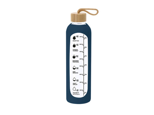 Flasche aus 1L Glas, entworfen, um eine angemessene Hydration zu fördern - Kramex Personalisiert