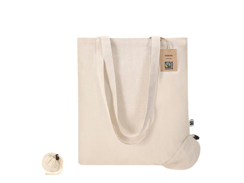 Faltbare Tasche hauptsächlich aus 120g/m2 Baumwolle - Kieran Fairtrade Personalisiert