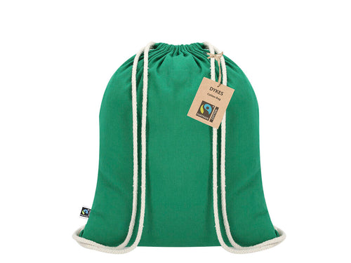 Sack aus 140 g/m2 Baumwolle mit Kordelzug - Dykes Fairtrade Personalisiert