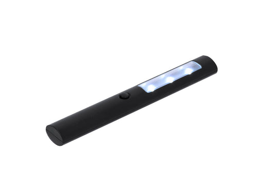 Taschenlampe mit 3 LEDs, robustem ABS-Körper, mit Druckknopf an der Front und praktischen Magneten auf der Rückseite - Afrik Personalisiert