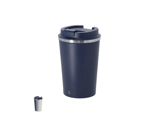 Thermobecher aus recyceltem Edelstahl, doppelwandig, mit einem Fassungsvermögen von 350 ml - Thira Personalisiert