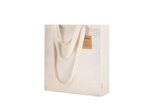 Tasche mit Falten hauptsächlich aus 140 g/m2 recycelter Baumwolle - Kamuy Personalisiert
