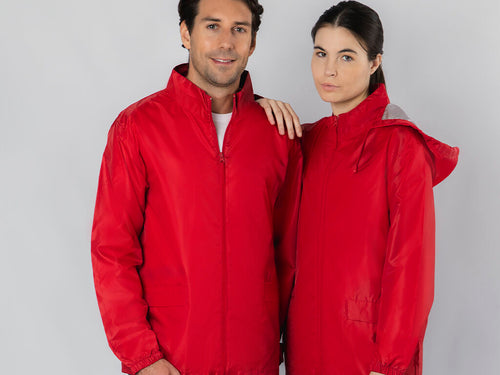 Shofshells Bravion Personalizzato - Impermeabile unisex con collo alto e cappuccio removibile