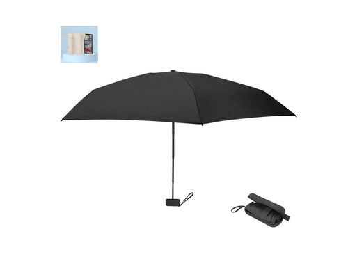 Faltbarer Regenschirm mit einem Durchmesser von 90 cm aus 190T Polyester mit 6 Panels - Ottis Personalisiert