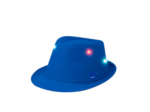 Hut aus Polyester mit LED-Lichtern in mehreren Farben, die über die gesamte Oberfläche verteilt sind, mit drei Beleuchtungsmodi (fest, langsames Blinken und schnelles Blinken) - Enzox Personalisiert