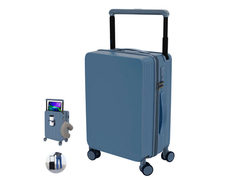 Praktischer Trolley mit 4 drehbaren Rädern aus solidem ABS - Corbin Personalisiert