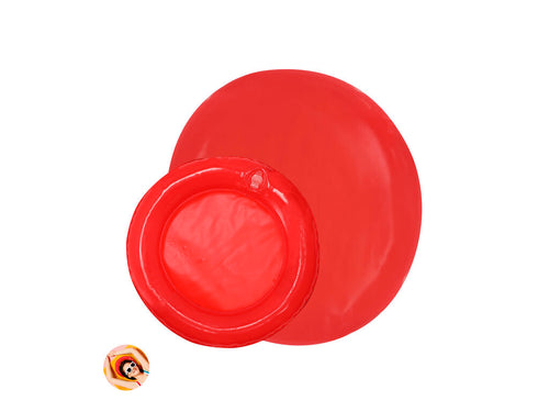 Giochi Da Spiaggia E Piscina Zalox Personalizzato - Originale cuscino per la testa con funzione frisbee, di design rotondo con anello gonfiabile realizzato in resistente PVC di colore solido e finitura lucida