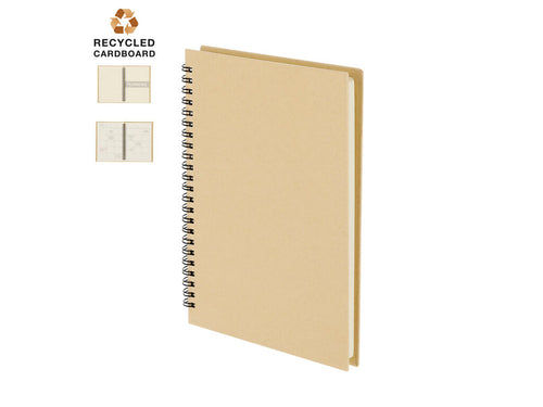 Notizbuch mit integriertem Monatsplaner, mit Hardcover aus recycelter Pappe - Celik Personalisiert