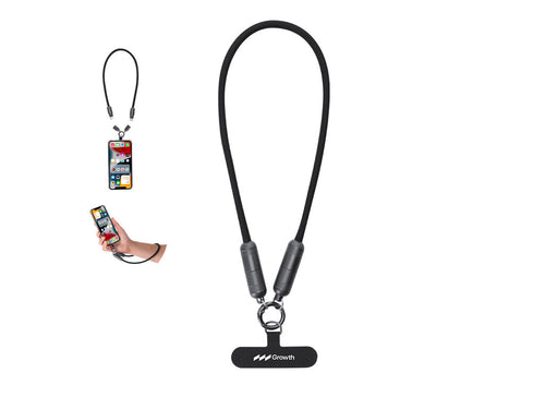 Lanyard-Ladekabel mit Datenübertragungsfunktion und Handyhalter - Micers Personalisiert