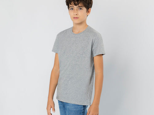 Unisex kurzärmeliges Kinder-T-Shirt, gefertigt aus weichem, 100 % Baumwoll-Strick mit 150 g/m² - Epika Personalisiert