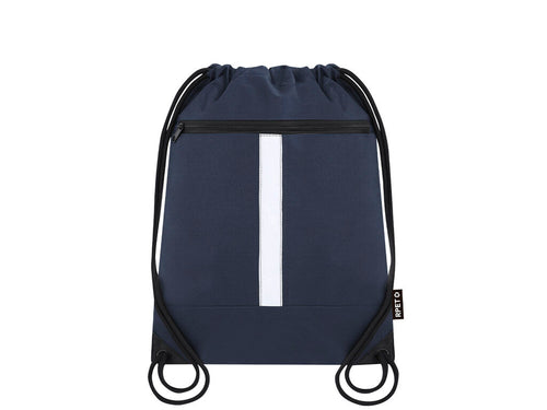 Reflektierender Rucksack aus 300 RPET Polyester mit reflektierendem Frontstreifen - Widar Personalisiert