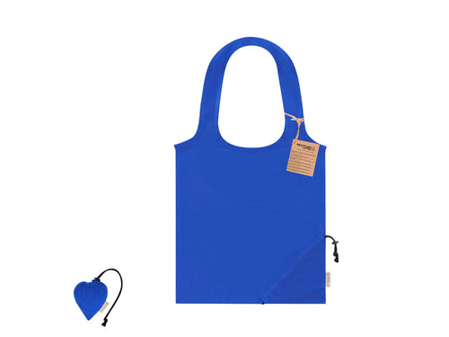 Falttasche aus recycelter Baumwolle mit 140 g/m² und Herzmotiv - Lecton Personalisiert
