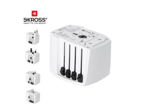 Kompletter universeller Reiseadapter von der Marke SKROSS mit kompaktem und tragbarem Design - MUV USB 30W PD Personalisiert