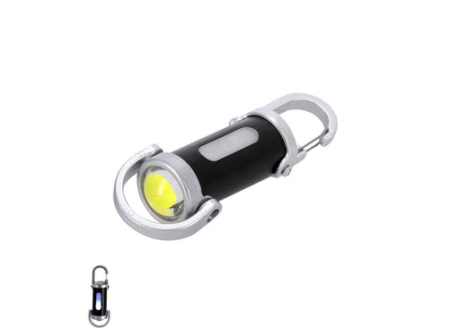 Taschenlampe aus ABS mit Karabiner zum Tragen - Luvaron Personalisiert