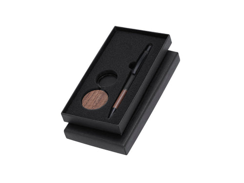 Elegant aus Walnussholz und mattschwarzen Metallic-Details - Lonlok Personalisiert