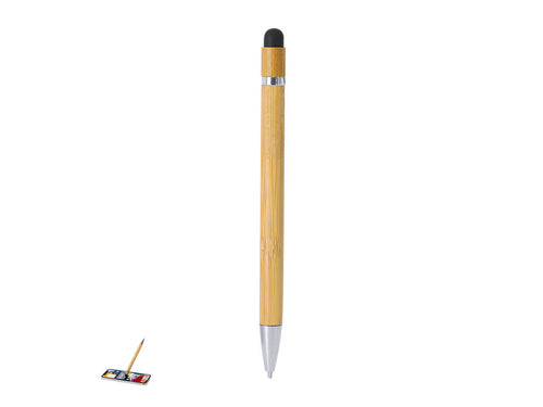 Eleganter Bambus-Zeigestift mit Druckknopf-Mechanismus - Rocar Personalisiert
