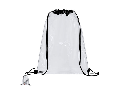 PVC-Seilrucksack mit transparentem Hauptfach - Tazan Personalisiert