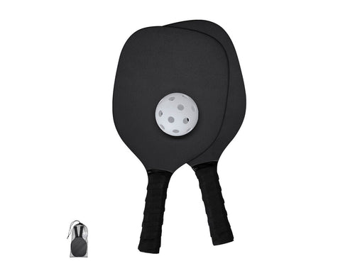 Paar Pickle Ball-Paddel aus MDF-Holz mit mattem Finish und Ball - Wenop Personalisiert