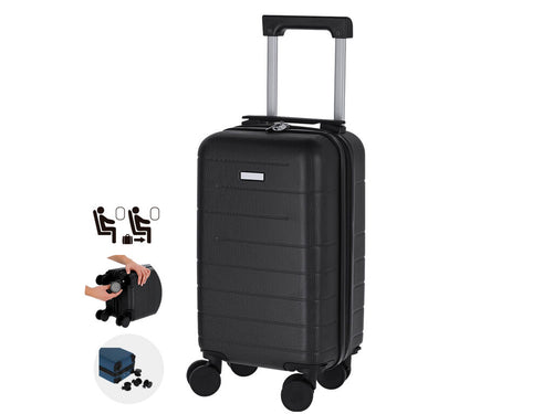 Praktischer Trolley mit 4 abnehmbaren Drehrädern, in starrem ABS - Loire Personalisiert