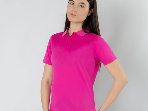 Kurzarm-Technik-Poloshirt mit femininer Passform aus 100% Polyester-Funktionsgewebe 180 g/m² - Tecnic Plus Personalisiert