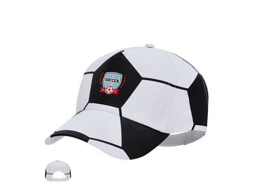 Cappellini Per Adulti Wesson Personalizzato - Cappellino sportivo con il design originale del pallone da calcio a 5 pannelli in cotone