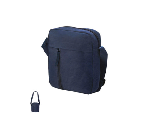 Crossbody-Tasche aus weichem Nylon, sie hat eine zentrale Reißverschlusstasche mit schnellen Vorderfächern und vertikalem Reißverschluss - Zynax Personalisiert