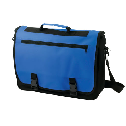 Dokumententasche aus 600D Polyester mit Klettverschluss und eleganter schwarzer Frontleiste - Verse Personalisiert