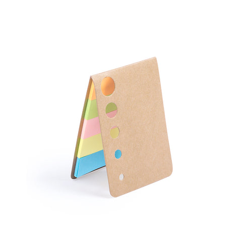 Haftnotizblock mit Soft-Touch-Cover, aus Recyclingkarton mit Stanzung - Zinko Personalisiert