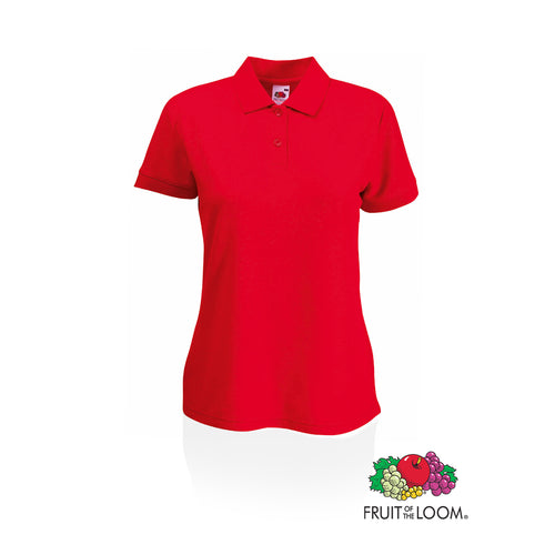Damen-Poloshirt 65/35 von Fruit of the Loom aus einem Baumwoll/Polyester-Mischgewebe (180 g/m2) - 65/ 35 Personalisiert