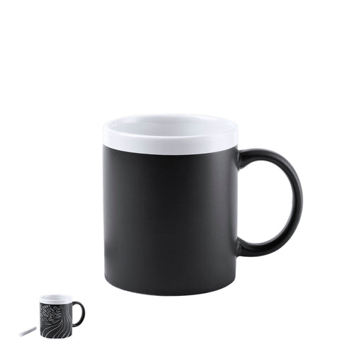 Keramiktasse mit 350 ml Fassungsvermögen und Tafel zum Bemalen - Colorful Personalisiert