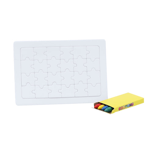 Lustiges Puzzle mit 24 Teilen in Weiß - Zeta Personalisiert
