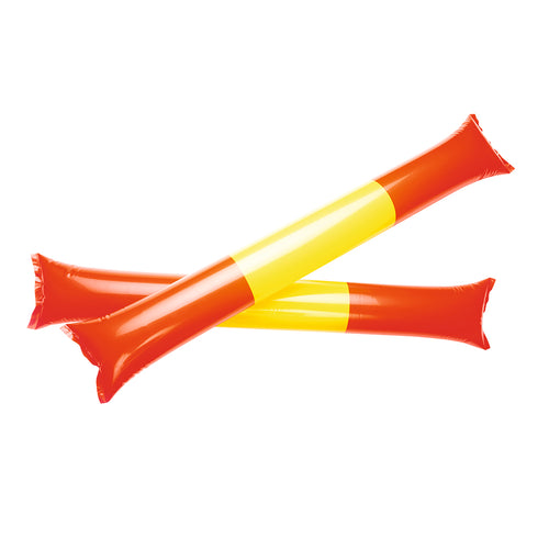 Zwei aufblasbare Krachmacher mit Spanien-Design aus resistentem, lautem LDPE-Kunststoff - Flag Personalisiert