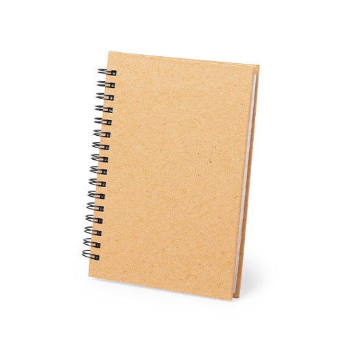 Ring-Notizbuch mit Soft-Touch-Cover aus resistentem Recyclingkarton - Emerot Personalisiert