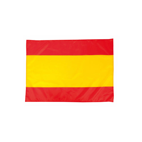 Spanische Flagge aus weichem und widerstandsfähigem Polyester mit Befestigungsbändern - Caser Personalisiert