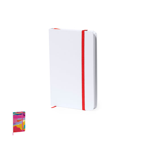 Notizblock mit Soft-Touch-Cover aus stabilem Karton mit eleganter weißer Oberfläche - Yakis Personalisiert