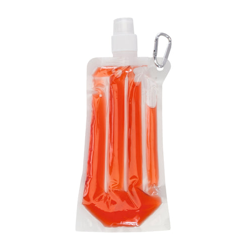 Trinkflasche mit 400 ml Fassungsvermögen aus transparentem PET mit flüssigem Kühlmittel - Luthor Personalisiert