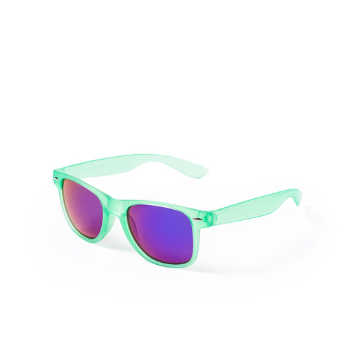 Sonnenbrille mit UV-400-Schutz mit klassischem Design und halbtransparentem Rahmen sowie farblich passenden, verspiegelten Gläsern - Nival Personalisiert