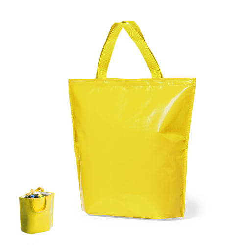 Kühltasche aus widerstandsfähigem, nicht gewebtem Material mit glänzendem laminiertem Finish und Klettverschluss - Hobart Personalisiert