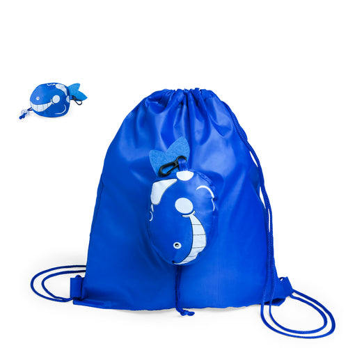 Faltbarer Rucksack mit Kordelzug aus 190T Polyester mit fröhlichem Tier-Design - Kissa Personalisiert