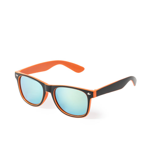 Sonnenbrille mit UV-400-Schutz und klassischem, zweifarbigem Design mit verspiegelten, farblich passenden Gläsern - Gredel Personalisiert
