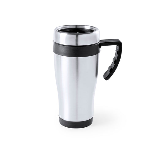 Edelstahl-Trinkbecher mit einem Fassungsvermögen von 450 ml, mit glänzendem Korpus und passendem Zubehör in leuchtenden Farben - Carson Personalisiert