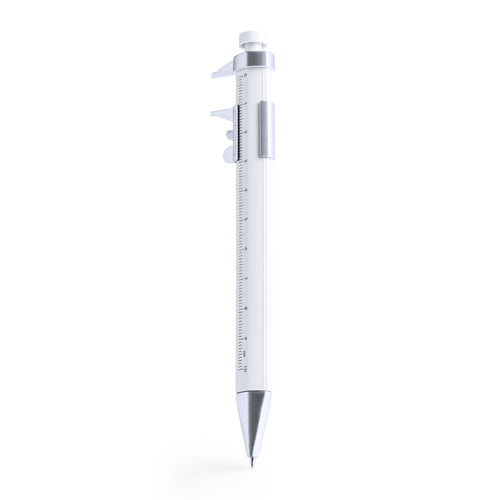 Dreh-Kugelschreiber mit im Gehäuse integriertem Lineal von 10 cm Länge - Contal Personalisiert