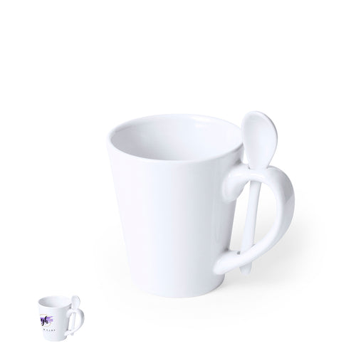 Keramiktasse in Weiß mit 350 ml Fassungsvermögen - Kaffir Personalisiert