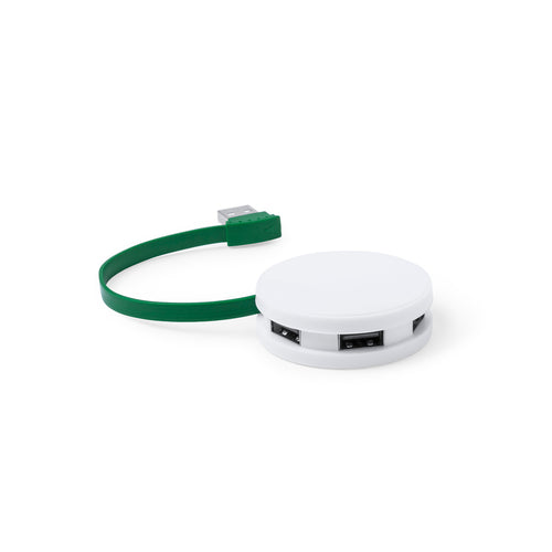 Origineller und kompakter USB-Hub mit zweifarbigem rundem Design - Niyel Personalisiert