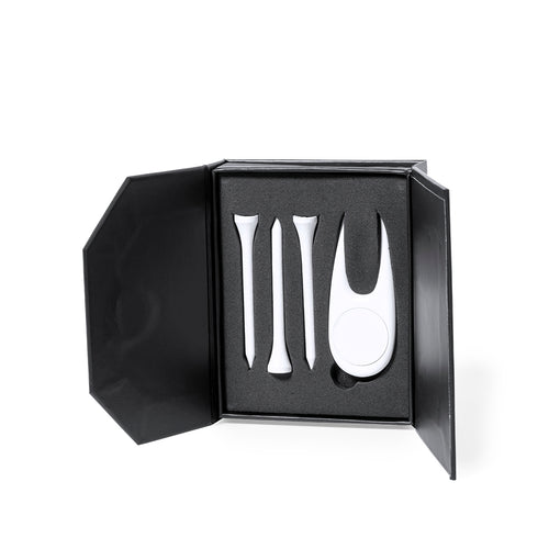 4-teiliges Golf-Set in elegantem Weiß - Grent Personalisiert