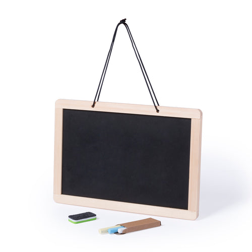 Beidseitig nutzbare Tafel zum Aufhängen, mit 2 verschiedenen Seiten: traditionelle Kreidetafel mit 3 Kreidestücken auf einer und Whiteboard mit Marker auf der anderen Seite - Marnik Personalisiert